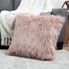 Hastings Home Hastings Home 22-Inch Square Faux Fur Pillow, Pink 646904JFT